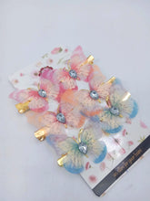 Hana Jewels  6 Pcs Small Multicolored Butterfly Hair Clips in one card ,12cards pkg and Total -72pcs in packing